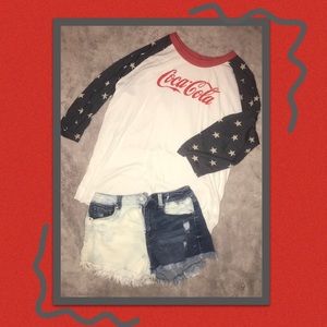 Coca-Cola USA Baseball Sleeve Shirt - XXL